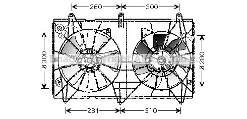 AVA QUALITY COOLING ventiliatorius, radiatoriaus HD7516